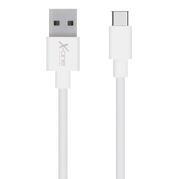 X-One Cable Tipo-C Plano 2m Blanco