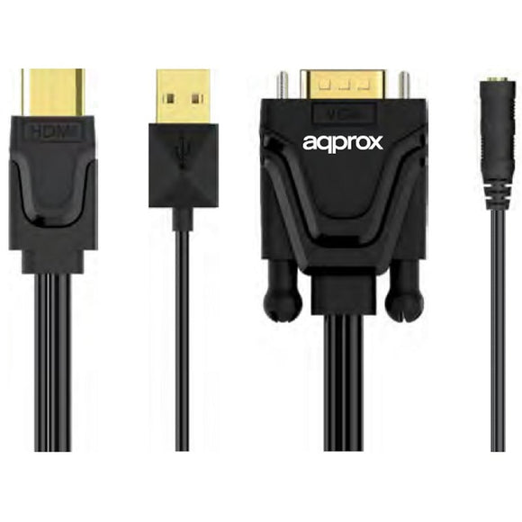 approx APPC22 Adaptador HDMI A VGA + Sonido+ Video