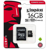 Kingston SDCS2/16GB micro SD XC clase 10 16GB c/a