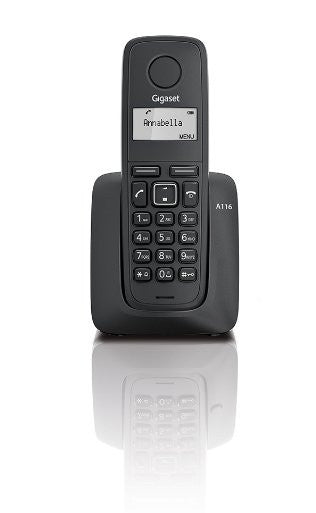 Gigaset A116 Teléfono DECT Negro Identificador de llamadas