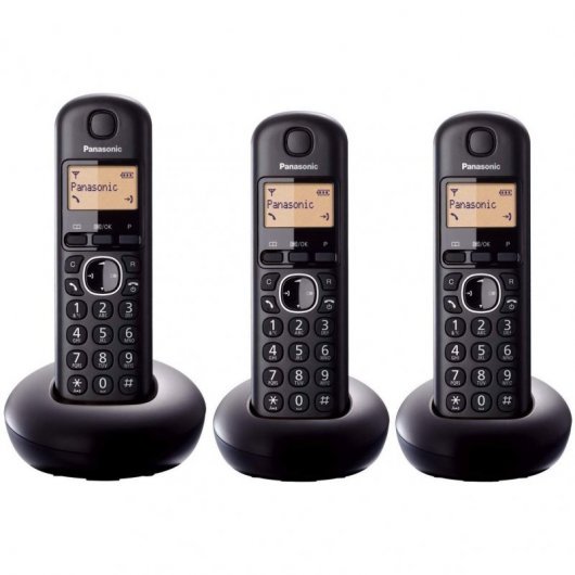 Panasonic KX-TGB213 Trío Teléfono Fijo Inalámbrico Negro